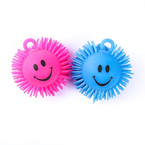 Vente d'usine 6 couleurs visage souriant clignotant Yoyo enfant jouet balles bouffantes - Product Image 2