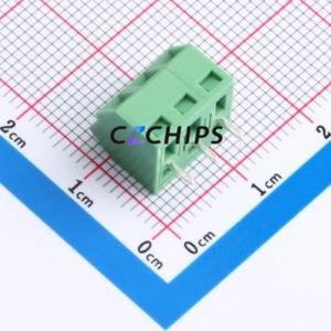 MX127S-3.81-03P-GN01-Cu-Y-A Screw Terminal Block Through hole Component (THT),P=3.81mm Connector 1x3P 3.81mm Green Through Hole - Product Image 2