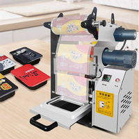 Boîte à lunch automatique aliments frais viande poisson repas plateau emballage machine à sceller fast food plateau scellant
