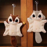 Porte-clés pendentif écureuil volant de dessin animé, jouet en peluche mignon avec rembourrage en PP et doublure en maille, cadeau pour petite amie