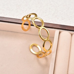 Brazalete de Mujer J&D, Chapado en Oro de 18K, Acero Inoxidable, Estilo Clásico, Moderno, Doble Capa, Hueco, Abierto, para Fiesta - Product Image 6