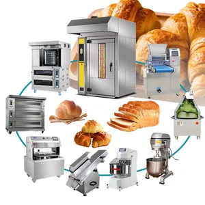 Machines de Boulangerie Complètes Industrielles Ensemble Complet Équipement de Cuisson pour Pain, Gâteau, Boulangerie, Four pour Vente de Boulangerie