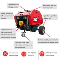 Presse à balles agricole DRS850 personnalisable avec logo, nouvelle homologation, densité de la balle réglable pour les zones montagneuses