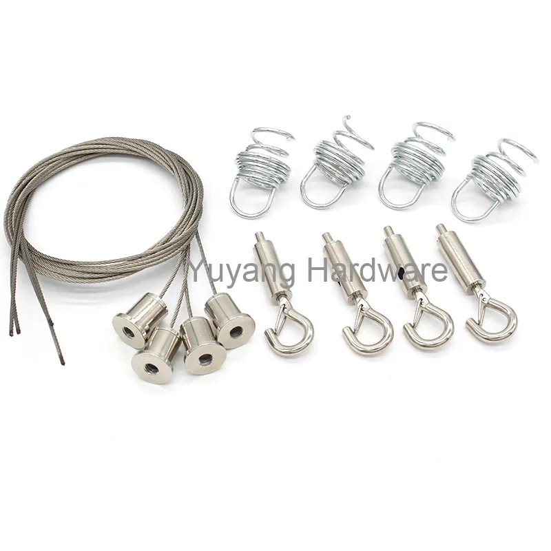 Phổ Biến Nhất Treo Lịch Thi Đấu Có Thể Điều Chỉnh Brass/Đồng/Sắt Wire Rope Clip Cable Gripper Cho Chiếu Sáng