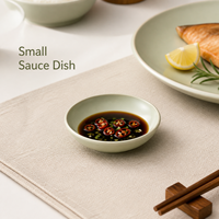 Plat à sauce en mélamine vert antique, léger, empilable, résistant aux taches, de qualité alimentaire, écologique, pour condiments et sushis