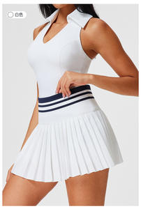 Hochwertige Active Wear Sommer Tennis Set Frau Sport röcke mit Top Plissee Golf Damen Skorts Sporta nzug - Product Image 4