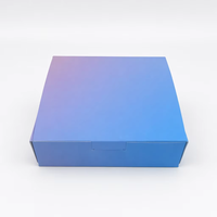 Caja Plegable para Postres en Tonos Pastel Degradados, Caja de Cartón Blanca Cuadrada para Pastelería, Macarons, Regalos y Comida para Llevar