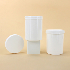 White PET Cylinder Plastic <b>Bottle</b> with Screw Cap for Cosmetic Use 250ML - Product Image 3