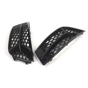 Audi A3S3 Fog Light Bezels 2017-2020 Black <b>ABS</b> Honeycomb Front Bumper Cover Trim - Product Image 1