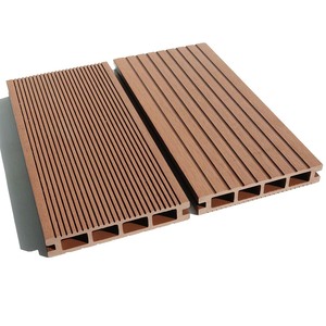 Papan dek berongga tahan UV, lantai lantai lantai beralur bahan plastik komposit kayu untuk teras kebun - Product Image 5