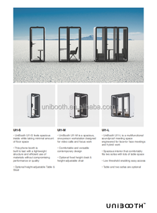 Unibooth Tùy Chỉnh Hiện Đại Bền Cách Âm Làm Việc Vỏ Di Chuyển Riêng Tư Cuộc Họp Gian Hàng Cho Văn Phòng Trường Căn Hộ Công Viên - Product Image 4