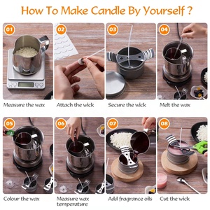 Set per la Creazione di Candele Fai da Te, Kit di Materiali e Strumenti per Candele Artigianali Profumate in Cera di Soia - Product Image 2