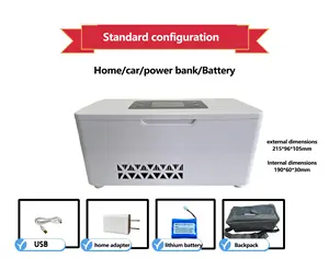 Oversea Stock Mini LCD Display Insulin Travel Case Cooler 7800mAh Portable obat Reefer konstan temperatur sejuk kotak