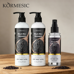 KORMESIC Private Label Black Rice Moisturizing Hair Care Wash Set Hair Spray Shampoo <b>Conditioner</b> Korean Nourishing Anti-Dandruff - Product Image 1