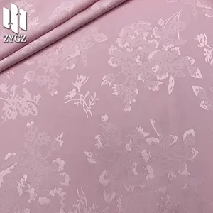 Full Sky Star Flower Jacquard Pure Silk Polyester Satin Tecido Atacado de High Grade Silk Tecido Suave para Vestido das Mulheres