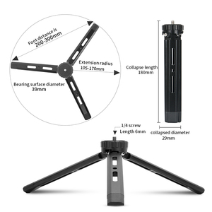 Hợp kim nhôm có thể điều chỉnh chất lượng cao video chụp chân máy, máy ảnh cơ sở khung chân máy, 1/4 vít tương thích bóng Đầu chân máy - Product Image 5