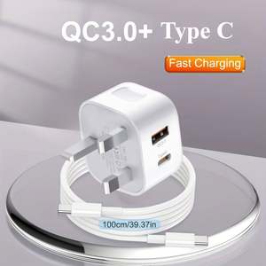 İngiltere Ca onaylı hızlı şarj carapproved De Carro Para Celular tipi c Usb c duvar şarj blok 20w çift bağlantı Pd güç teslimat - Product Image 5