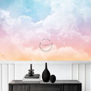 Papier peint mural auto-adhésif pour chambre d'enfant avec motif nuage dégradé - Product Image 4