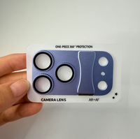 Protection d'objectif en verre trempé avec support rotatif à clic sonore en aluminium pour iPhone 17 Pro 18 Pro Max