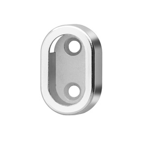 Zinc Alloy Oval Flange Seat Wall Mount <b>Wardrobe</b> Clothes Rod Holder Non Detachable - Product Image 3