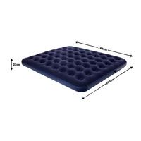 Matelas Gonflable Nid d'Abeille Floqué Transfrontalier le Plus Vendu avec Pompe Externe – Confort Optimal pour une Nuit de Sommeil Réparatrice