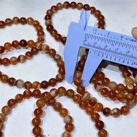 Vente en gros tendance perles rondes de 8mm bracelet de guérison en cristal de sardonyx thème mascotte style Feng Shui pour bijoux de mode
