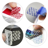 Feuille d'autocollant holographique à impression personnalisée, code à barres altérant ruban de sécurité annulé étiquette holographique garantie annulée si elle est retirée