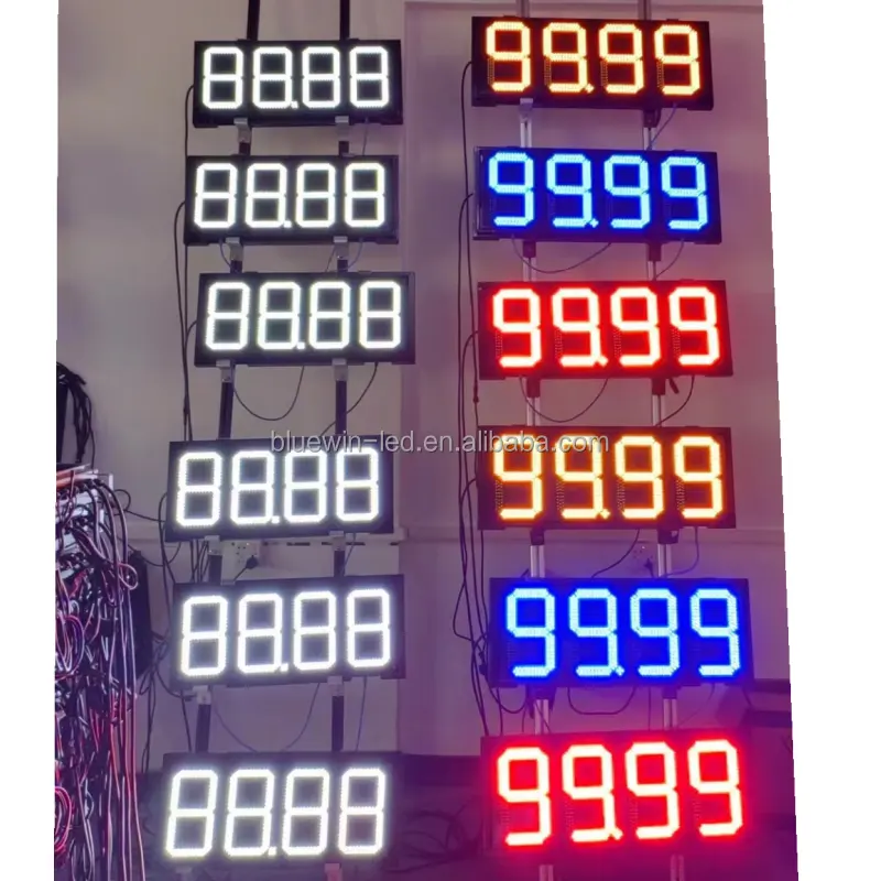 10 pollici grande 7 segmento display a led stazione di servizio a led prezzo segno digitale di benzina display a led
