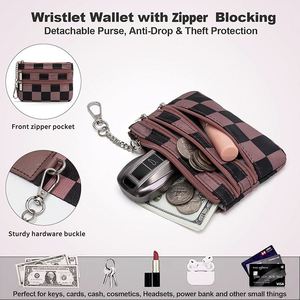 Correa de Poliéster Personalizada para Teléfono con Cartera, Bolso Bandolera, Cordón Desmontable, Bolso a Cuadros con Ventana para Identificación y Bolsillo RFID - Product Image 4
