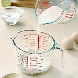 Toptan 1l mutfak ölçüm fincan ölçme cam bardak