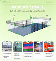 Cancha de Pádel GRAND con Estructura de Acero Galvanizado en Caliente, Césped Artificial de 12 mm, Solución de Iluminación, Visita a la Fábrica Disponible, Cancha de Tenis y Pádel