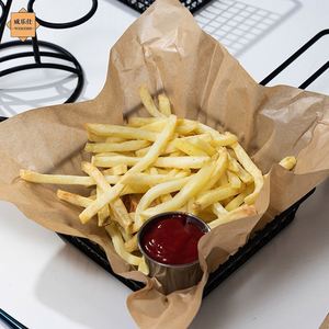 Papier d'emballage en pulpe de bois rétro enduit, épaissi sur mesure, 25*25cm, pour l'emballage des aliments, des hamburgers, des sandwichs, des pizzas, des sushis - Product Image 5