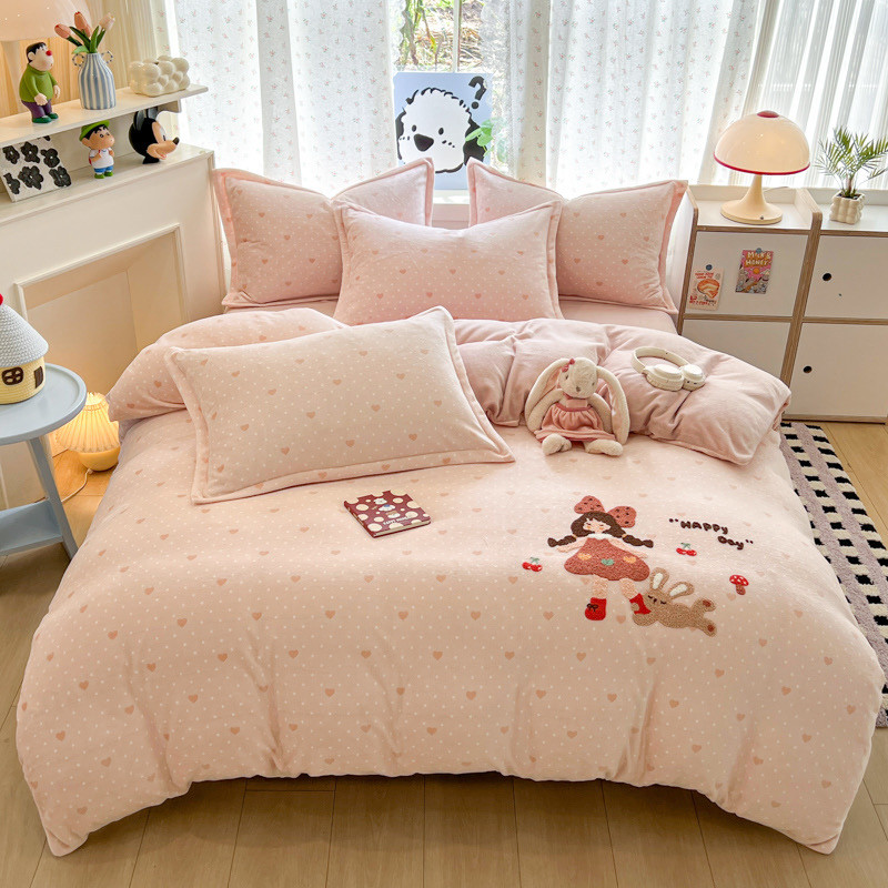 Girl with Rabbit-Pink