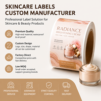 Étiquettes personnalisées de luxe pour produits cosmétiques, résistantes à l'eau, avec logo en feuille d'or, autocollants pour emballage