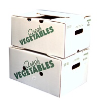 Boîtes d'emballage en carton ciré personnalisées pour l'agriculture, les légumes, les fruits et les fruits de mer, imperméables et enduites de cire