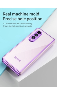 <span class=keywords><strong>Coque</strong></span> de téléphone Samsung en placage Transparent, étui rigide pour Galaxy Z pliable 3 5G - Product Image 4