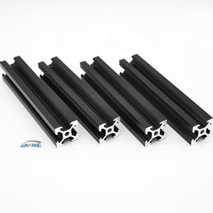 Nero anodizzato 20x20 V pista di fessura industriale in alluminio estruso 2020 supporto assemblaggio in alluminio industriale profilo - Product Image 4