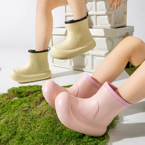 ديران تصنيع المعدات الأصلية أربعة مواسم جديدة منتصف أنبوب المرأة القطن أحذية المياه الدافئة مع طوق العمل للماء المضادة للانزلاق أحذية المطر - Product Image 5