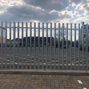 Valla de Acero Galvanizado Tipo Palisada, Valla y Puerta de Hierro Angulado Tipo Palisada, Valla de Palisada de <span class=keywords><strong>Segunda</strong></span> <span class=keywords><strong>Mano</strong></span> en Venta - Product Image 3