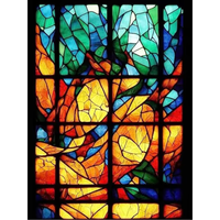 Panneaux décoratifs en verre teinté massif personnalisés et colorés pour l'extérieur des bâtiments et des églises (vente en gros)