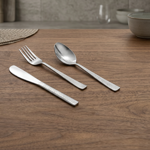 Couteau de cuisine en acier inoxydable, cuillère fourchette ustensiles ensembles Dessert un P couteau fourchette cuillère avec couleur argent miroir poli - Product Image 3