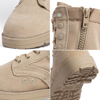 Bottes de travail montantes d'extérieur avec fermeture éclair latérale, noires, soutien de la cheville, respirantes, semelle antidérapante, toutes saisons