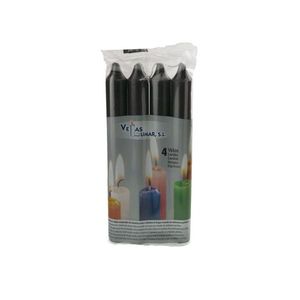 Ensemble de 4 bougies piliers en paraffine noires originales, bougies artistiques pour la décoration de la maison, utilisation en intérieur - Product Image 1