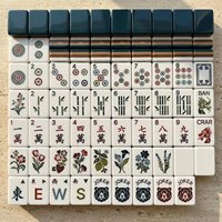 Tuiles de Mahjong Américaines de Luxe 160 Pièces Construction Acrylique Double Couche Personnalisée Finition Inspirée Bleu Dimanche pour Collectionneurs