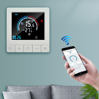 Thermostat intelligent Tuya WiFi pour chauffage par le sol, haute puissance 25A, interrupteur de contrôle de température au sol, écran couleur, clavier, domotique