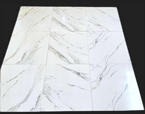 Carrara Weiß Marmor-Optik Porzellan-Bodenfliesen 60x60cm 600x600mm 9mm Dicke Antibakteriell Verschleißfest - Product Image 4