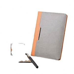 Mymoonpie Fashion Business Double Color Card <b>Insert</b> <b>Thread</b> Sewing Binding A5 Diary Hardcover PU Leather Notebook 80g 120 Sheets - Product Image 4