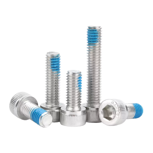 Vis à tête cylindrique DIN 912 en acier inoxydable 304 avec verrouillage de filetage bleu M1.6-M8, boulons anti-desserrage pour l'automatisation industrielle - Product Image 1