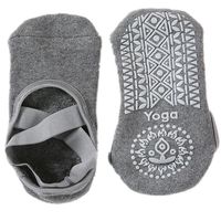 Haute qualité antidérapant cheville bande ceinture dames femmes rembourré anti-dérapant poignée personnalisée bambou coton Pilates réformateur Yoga chaussettes