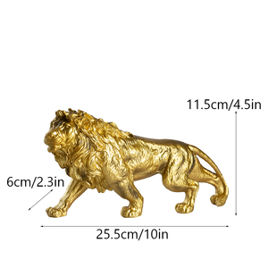 Statue de <span class=keywords><strong>Lion</strong></span> de Style Européen <span class=keywords><strong>Figurine</strong></span> Animale en Résine Ornement de Décoration de Maison pour Salon, Bureau ou Hôtel - Product Image 2